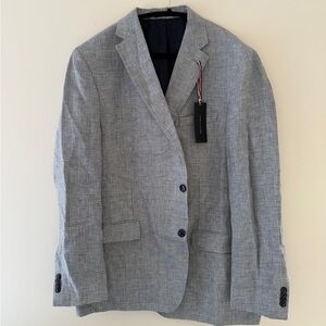NWT Tommy Hilfiger Men's Modern-Fit Blue Check Blazer 46 long